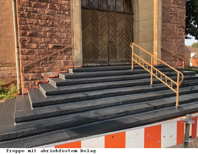 Treppe mit abriebfestem Belag